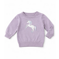 Baby Girl Purple Unicorn Sweatshirt - كنزة يونيكورن
