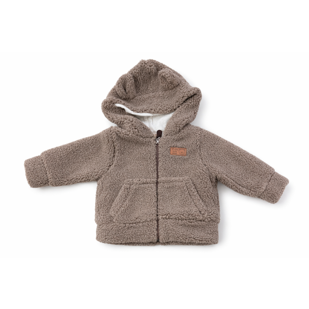 Baby Teddy Fleece Hoodie Jacket - جاكيت أطفال فرو ناعم بقبعة