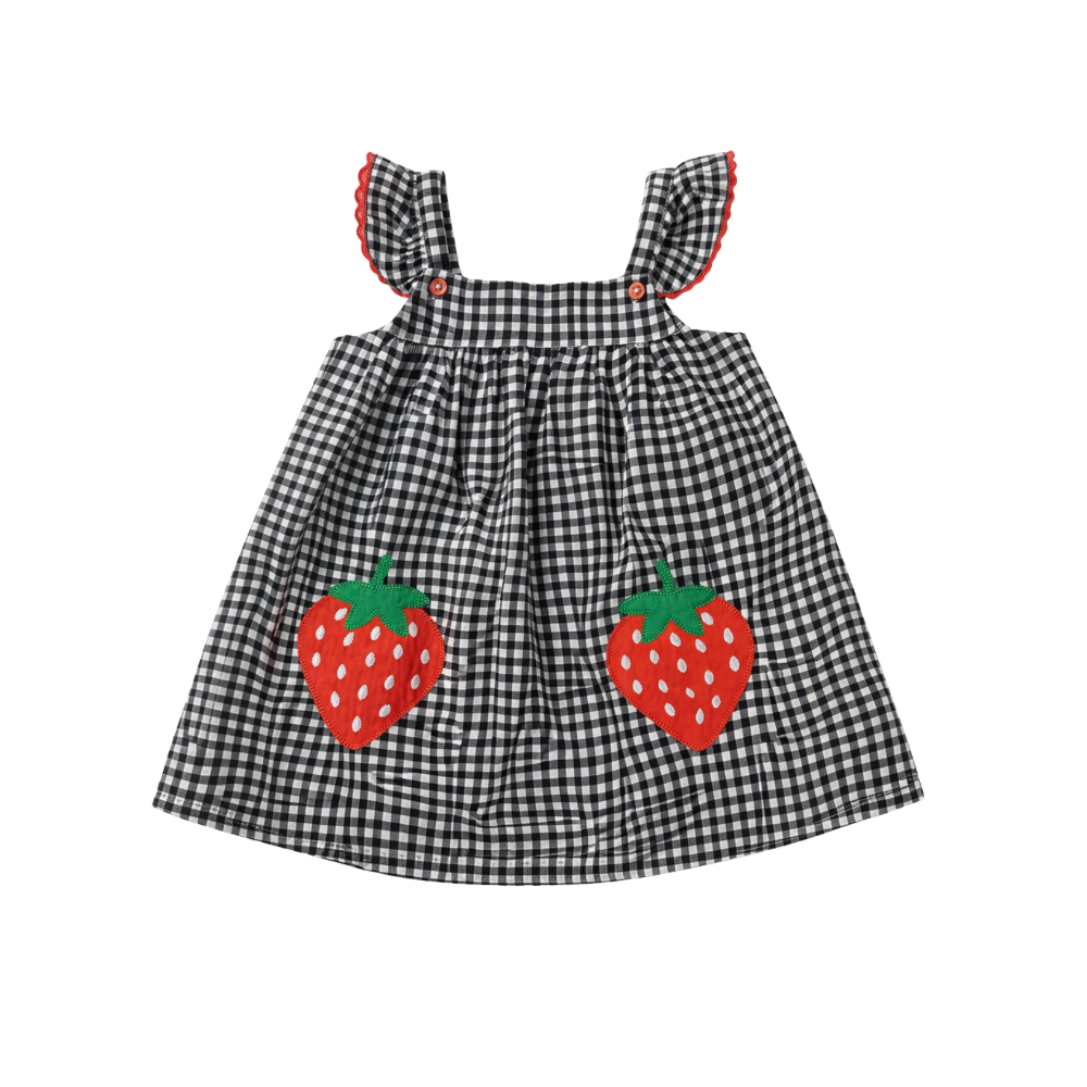 Strawberry black baby dress