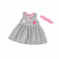 Baby cotton dress with pink bandanna